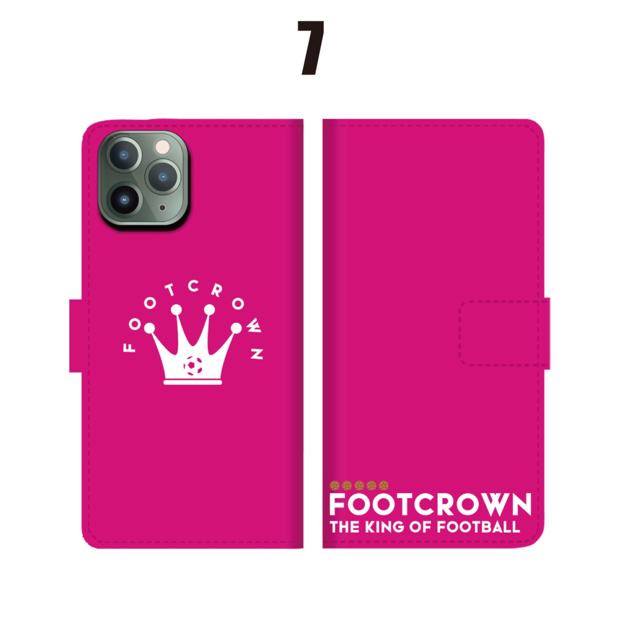 フットクラウン 手帳型スマホケース ロゴデザイン iPhone全機種対応 - 8