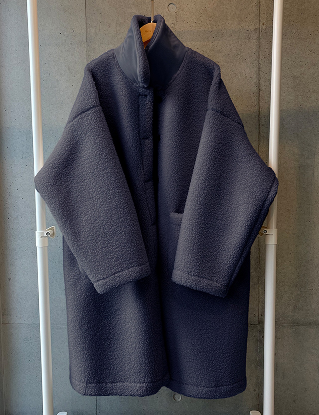 【25aw・再販開始!!】Girlish Boa Long Coat_Navyのみ