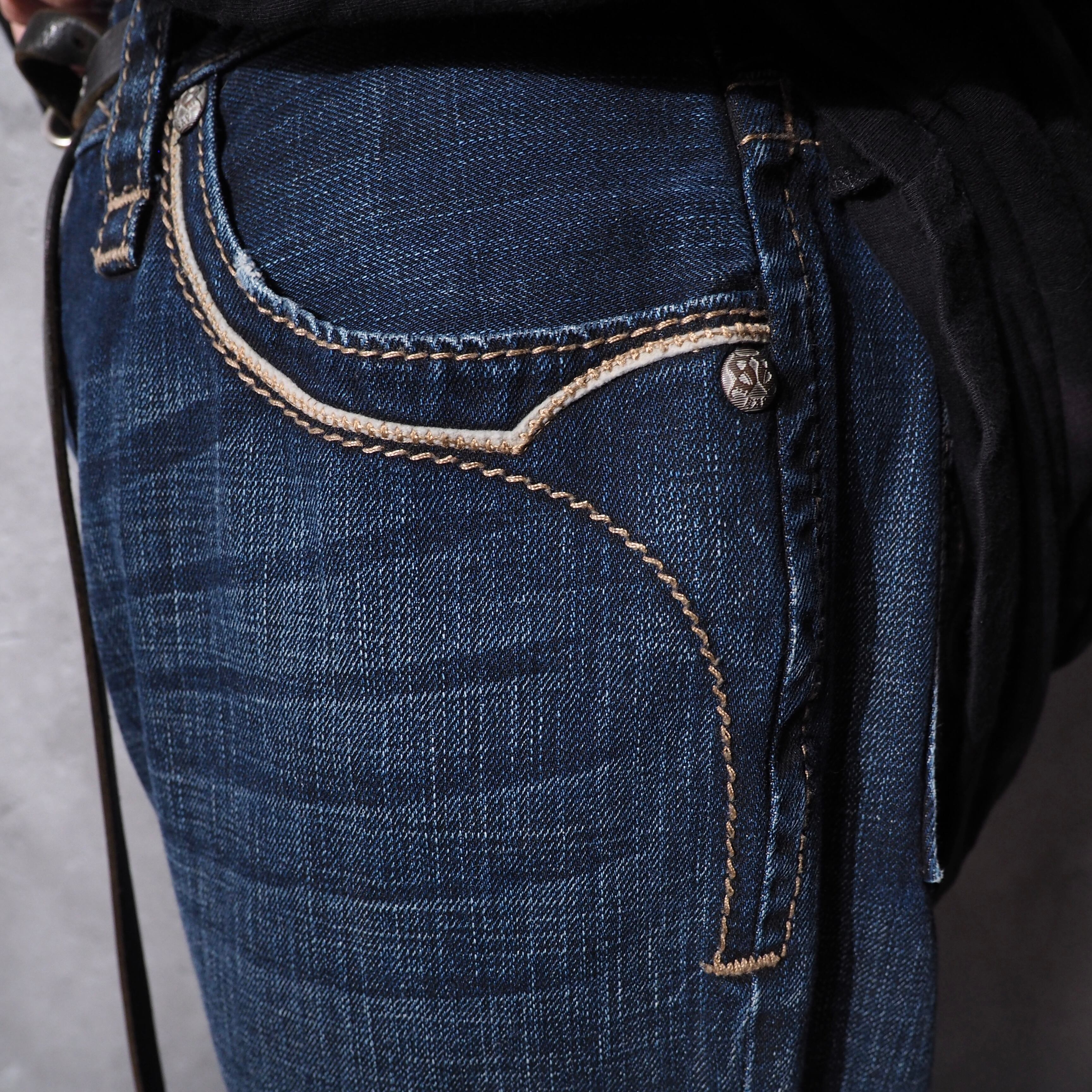” Express Jeans ” Street culture Big logo Embossed vintage Indigo Denim pants