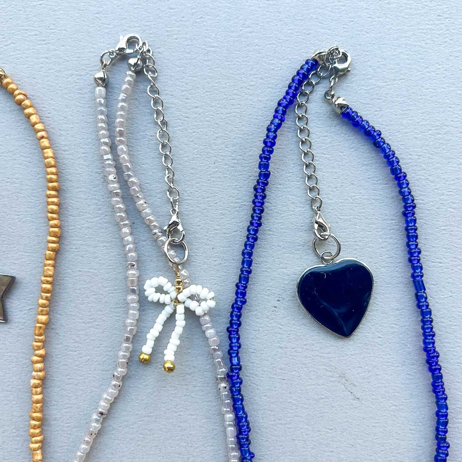 着せ替えチャーム付きビーズネックレス | Dua-アクセサリーパーツショップ