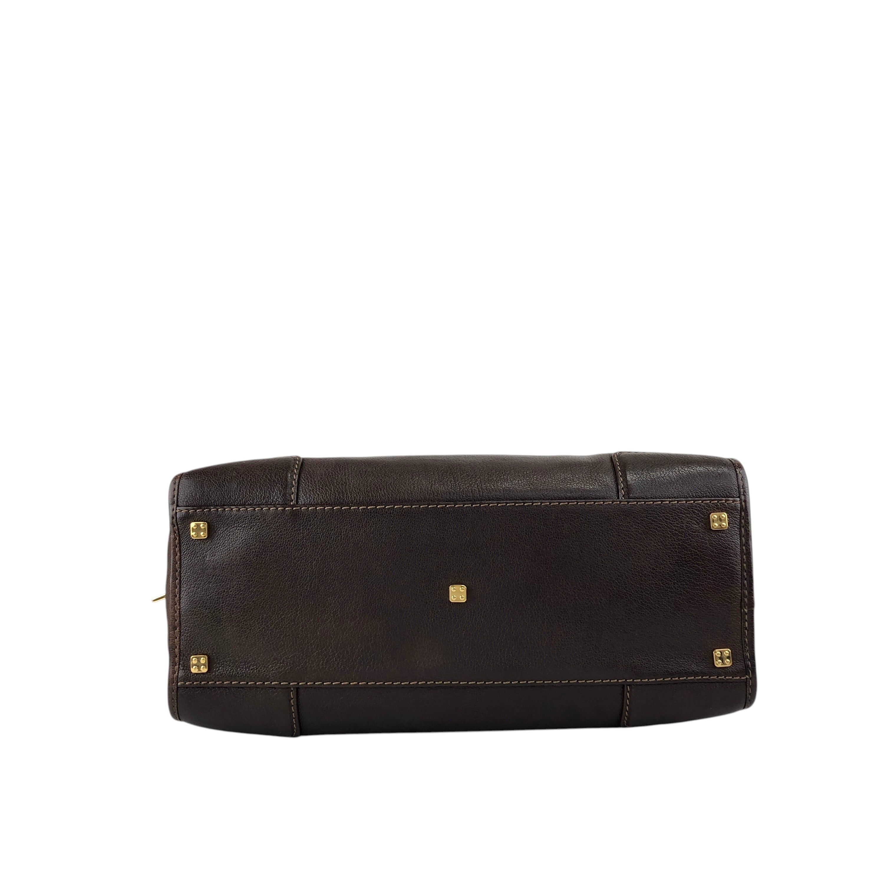 ★美品 LOEWE ロエベ ミニボストン アナグラム アメ レザー 本革 LOEWE ロエベ ハンドバッグ ブラウン アナグラム レザー アマソナ ミニ