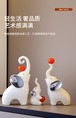 納沛麗 家族三人象 シルバー陶磁器置物 선물