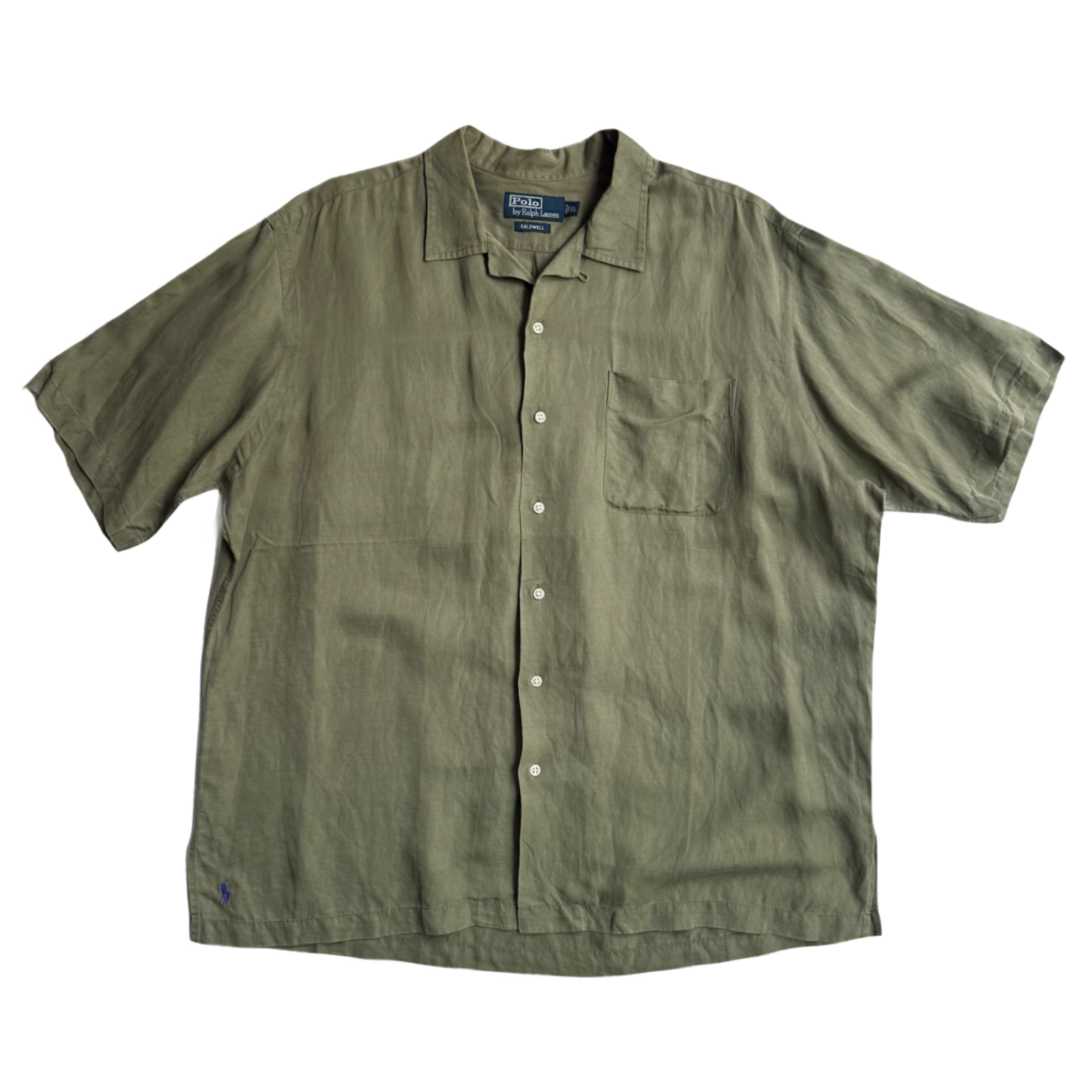 B*7様 Polo Ralph Lauren CALDWELL Linen Co Vintage 90'S Polo by Ralph Lauren CALDWELL short sleeve open