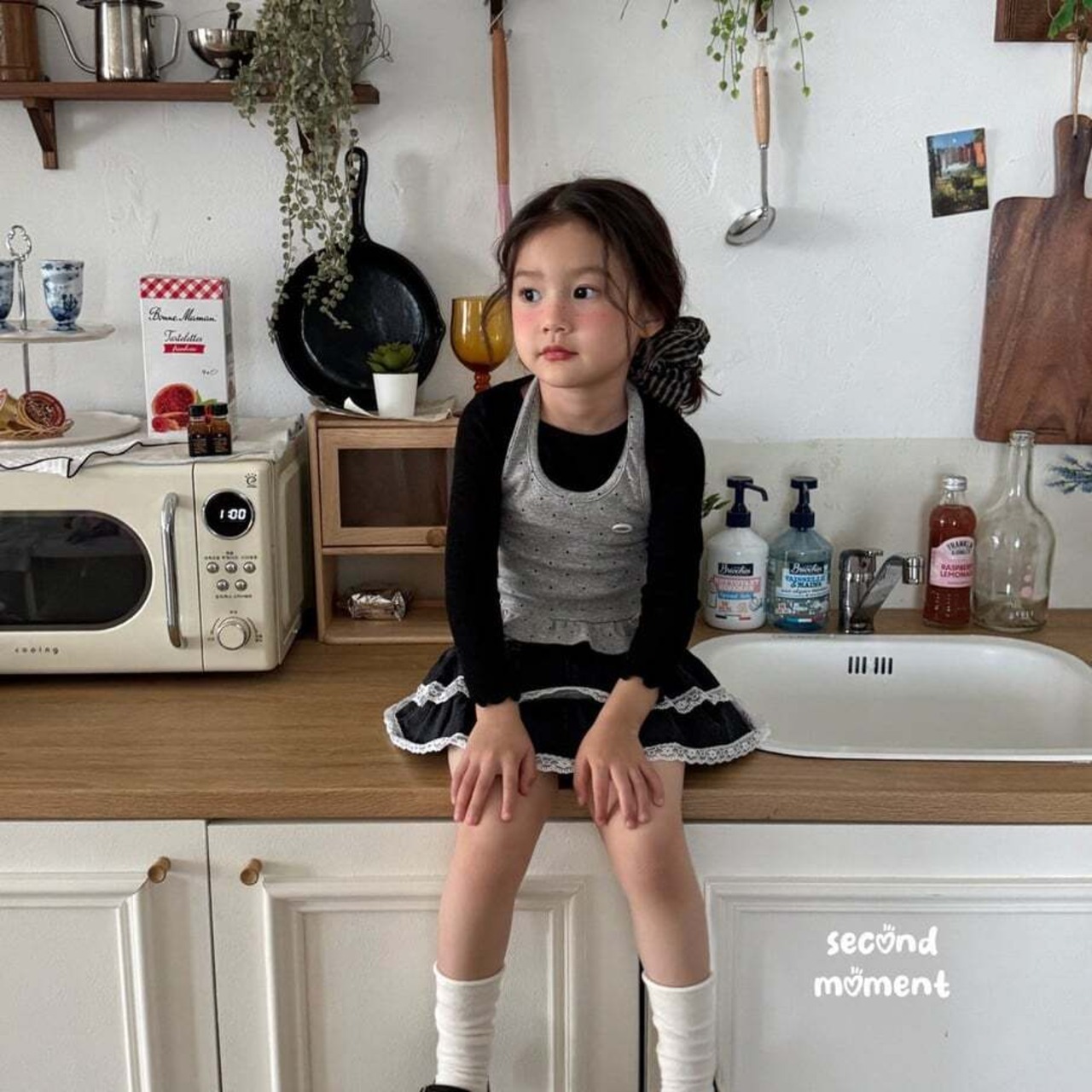 韓国子供服 / 26Autumn / 〖取寄〗second moment / シュガードットホルターネック / キッズ服 / 女子服 *XS~JL*
