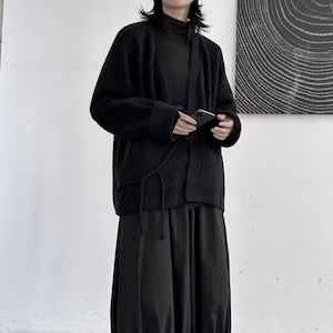 Oversize Big-Pocket Knit Jacket【TR3269】