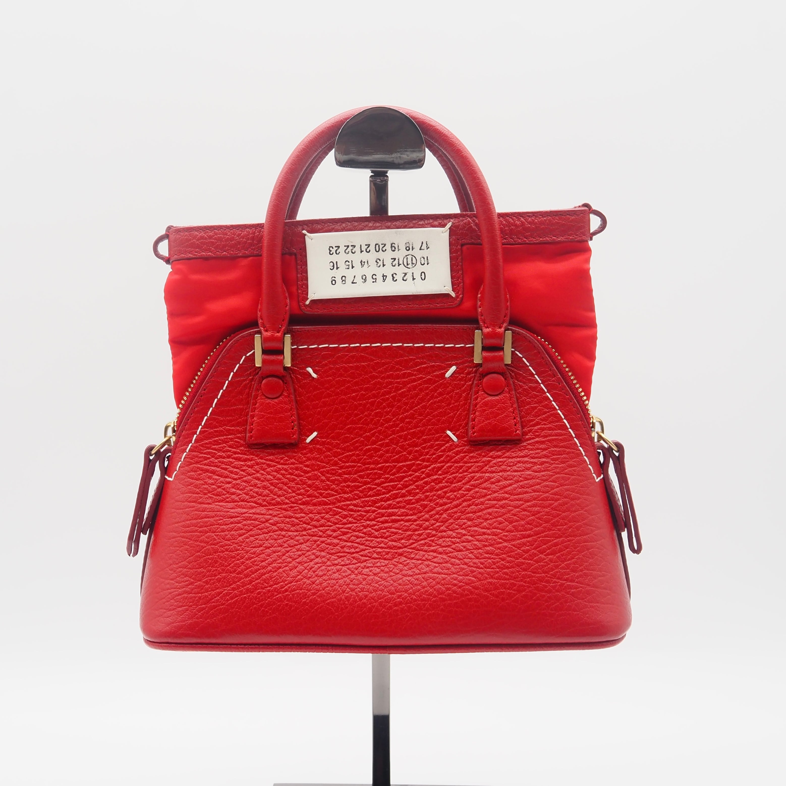 Maison Margiela 5AC 2way バッグ レザー レッド メゾンマルジェラ