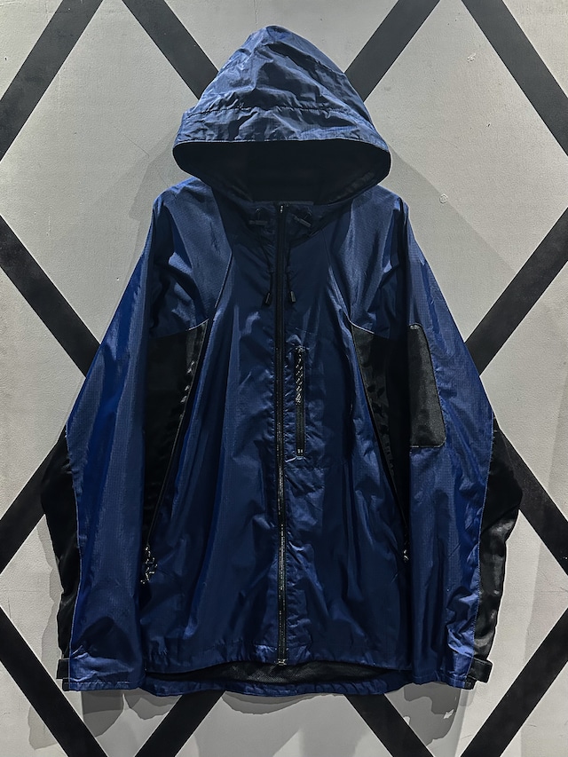 【X VINTAGE】"OLD NAVY" Loose Zip Up Nylon Hooded Jacket