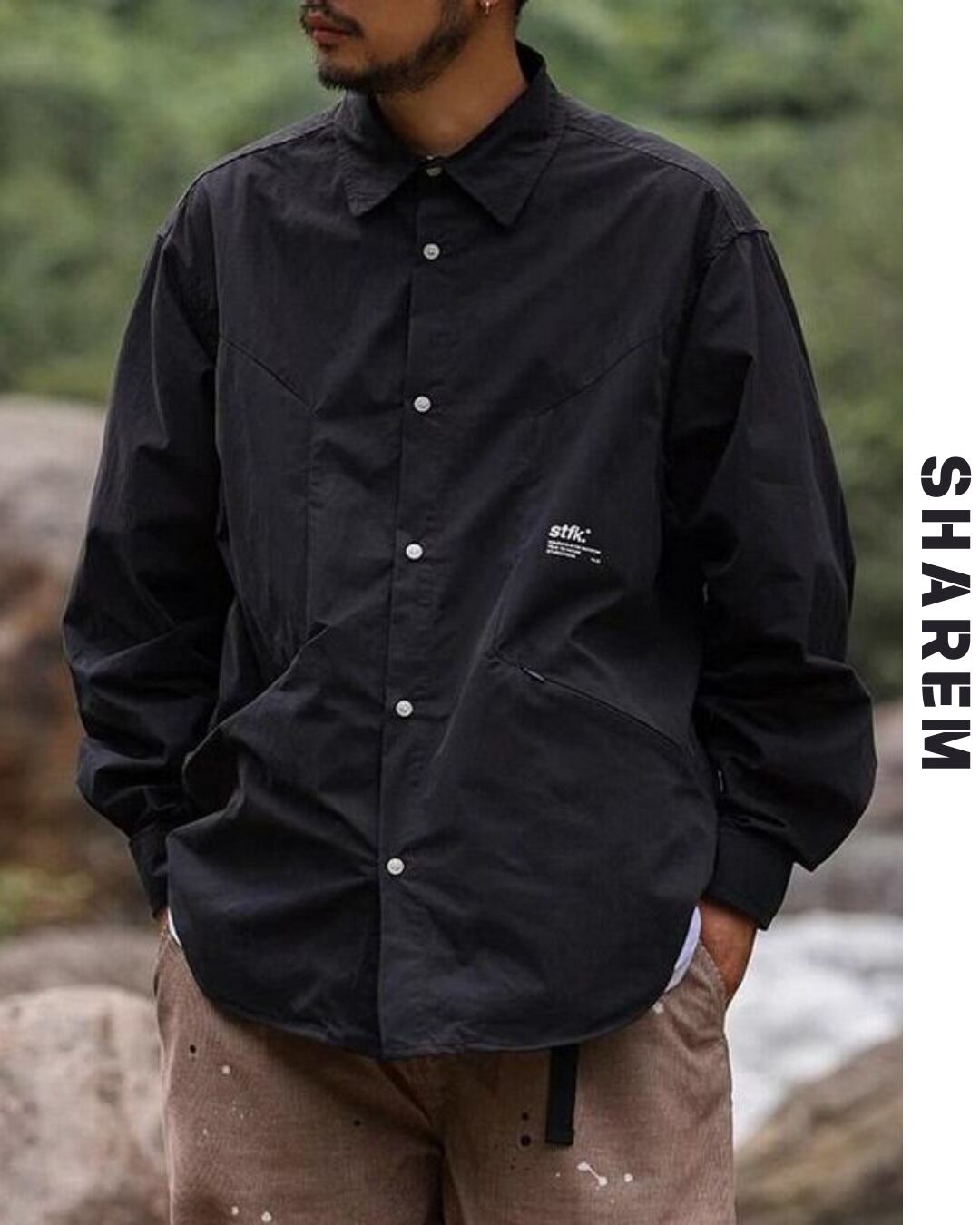 retro workwear long sleeve shirt B0029