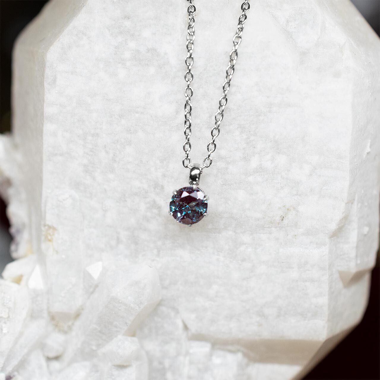 合成アレキサンドライト・ネックレス 4mm | Crystal Life