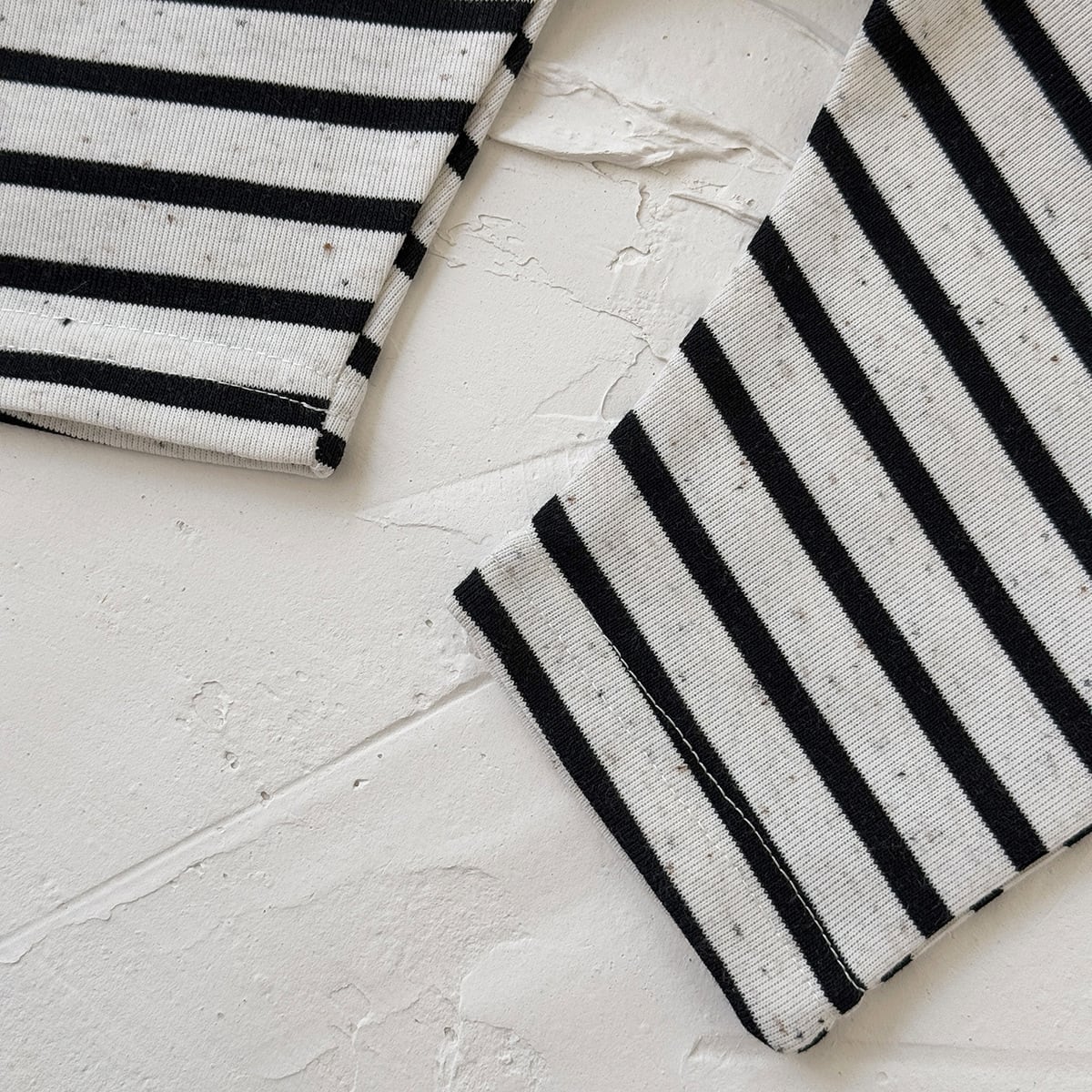 sweetワッペンつぶつぶボーダーカバーオール