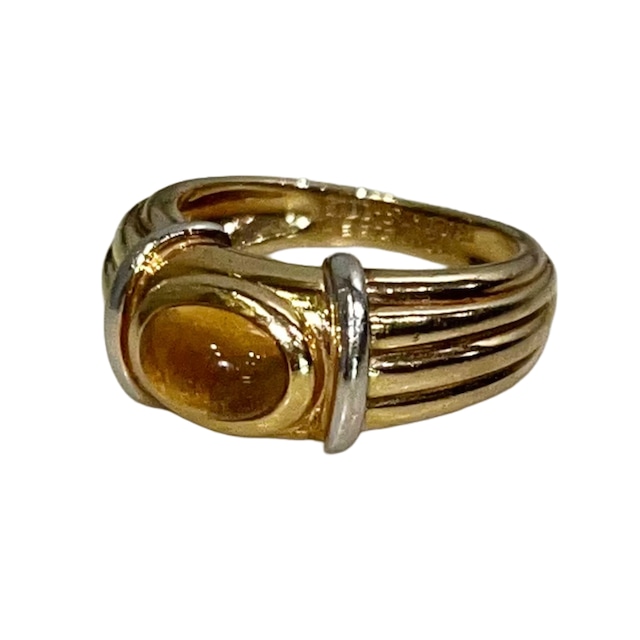vintage BOUCCHERON 18ct gold ring set with citrine