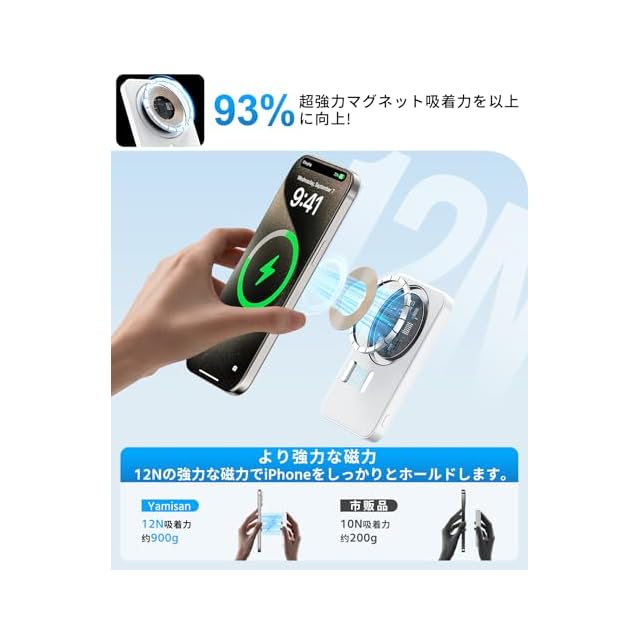 Yamisan モバイルバッテリー 軽量 小型 10000mAh 大容量 20W急速充電