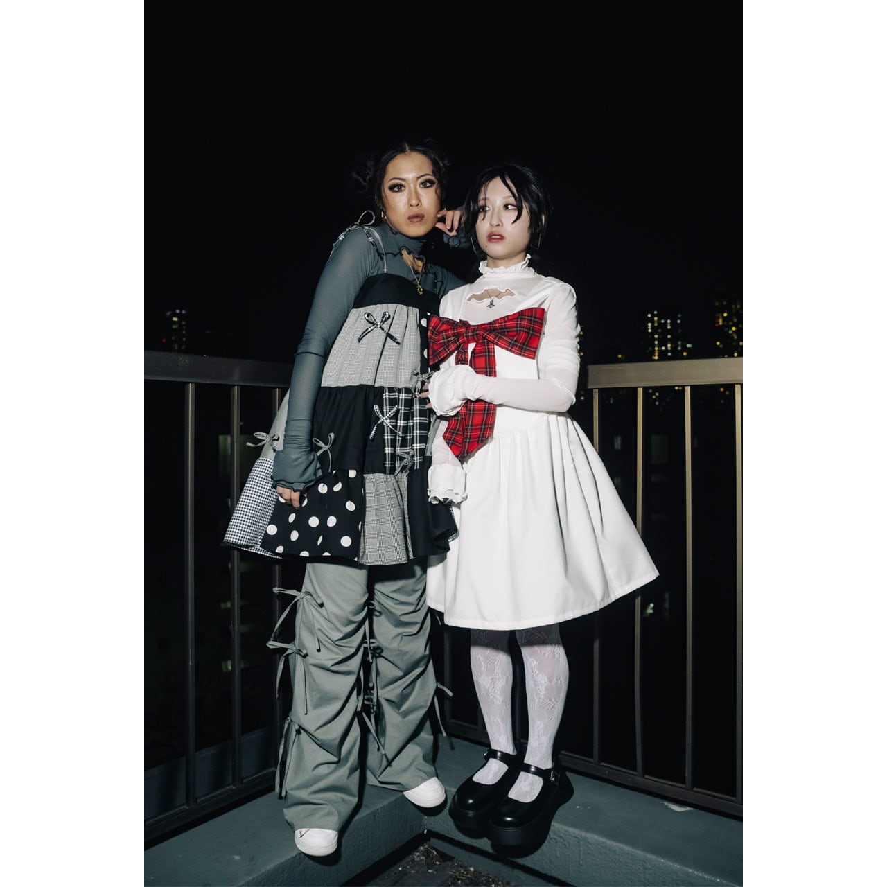 Front ribbon sleeveless onepiece (Color Ribbon / Long丈) | LITZY