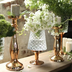 DULTON  GLASS VASE DIAMOND S ガラス ベース ダイヤモンド S カッパーゴールド 花瓶 ゴージャス バー ダルトン インダストリアル アメリカン ヴィンテージ キャンプ G855-1071S