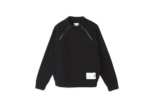 【THROW BACK】2 Zip Fleece Jacket - BLACK