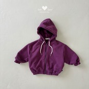 【取寄】LALALAND （Kids）ビンツフードジップアップ｜秋服｜韓国子供服｜ 26/SM