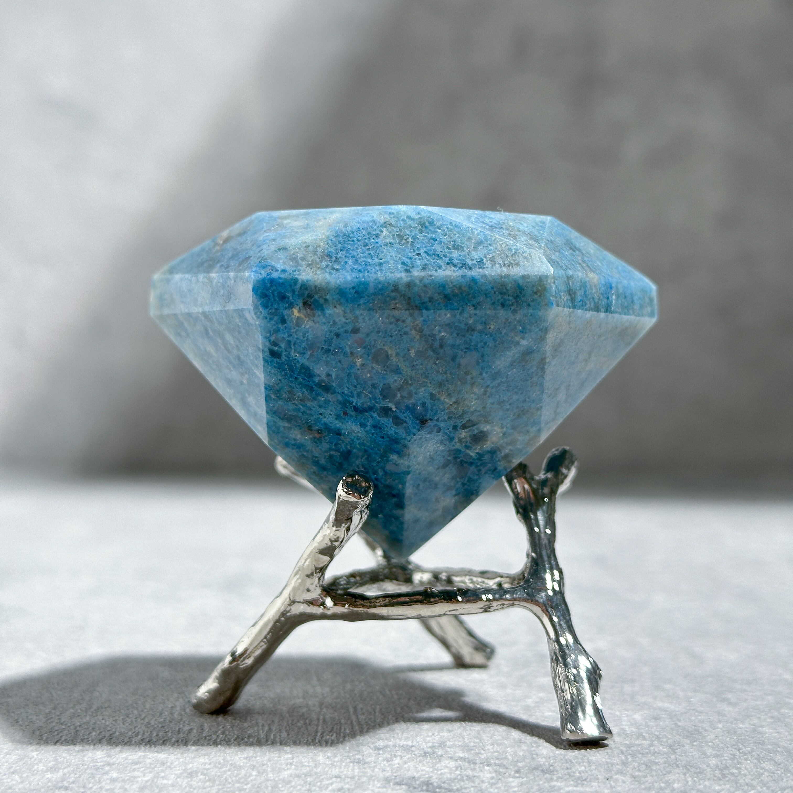 トロレアイトインクォーツ ダイヤモンドカット34◇trolleyite in quartz◇天然石・鉱物・パワーストーン