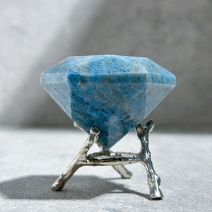 トロレアイトインクォーツ ダイヤモンドカット34◇trolleyite in quartz◇天然石・鉱物・パワーストーン