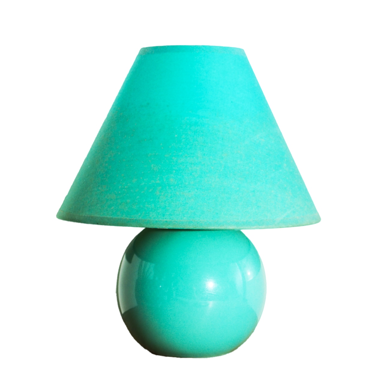 1997 Light blue shaded lamp, made in Taiwan