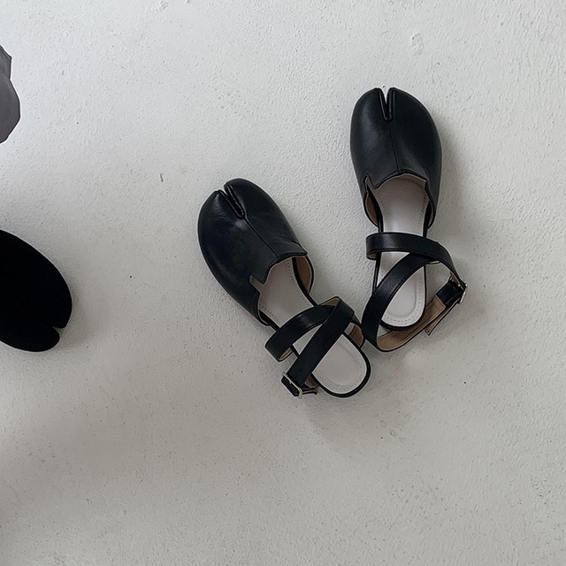 Split strap flat shoes-2design＊S-745