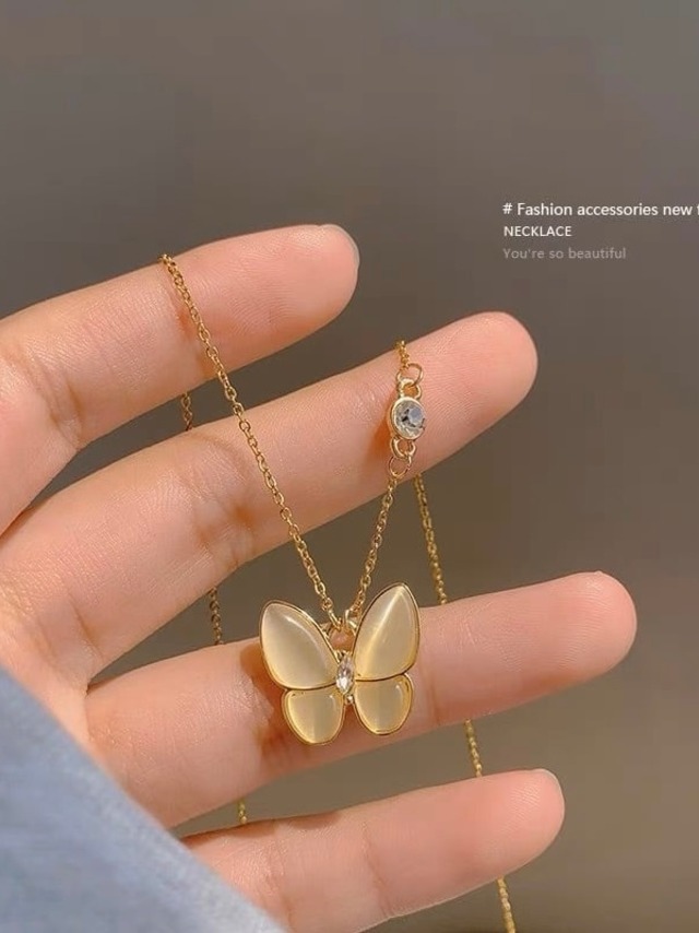 jelly butterfly necklace