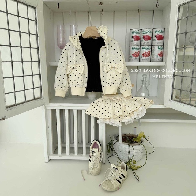 [即納S]≪MELIKEY≫Lemona Bangbang Skirt ivory dot 48