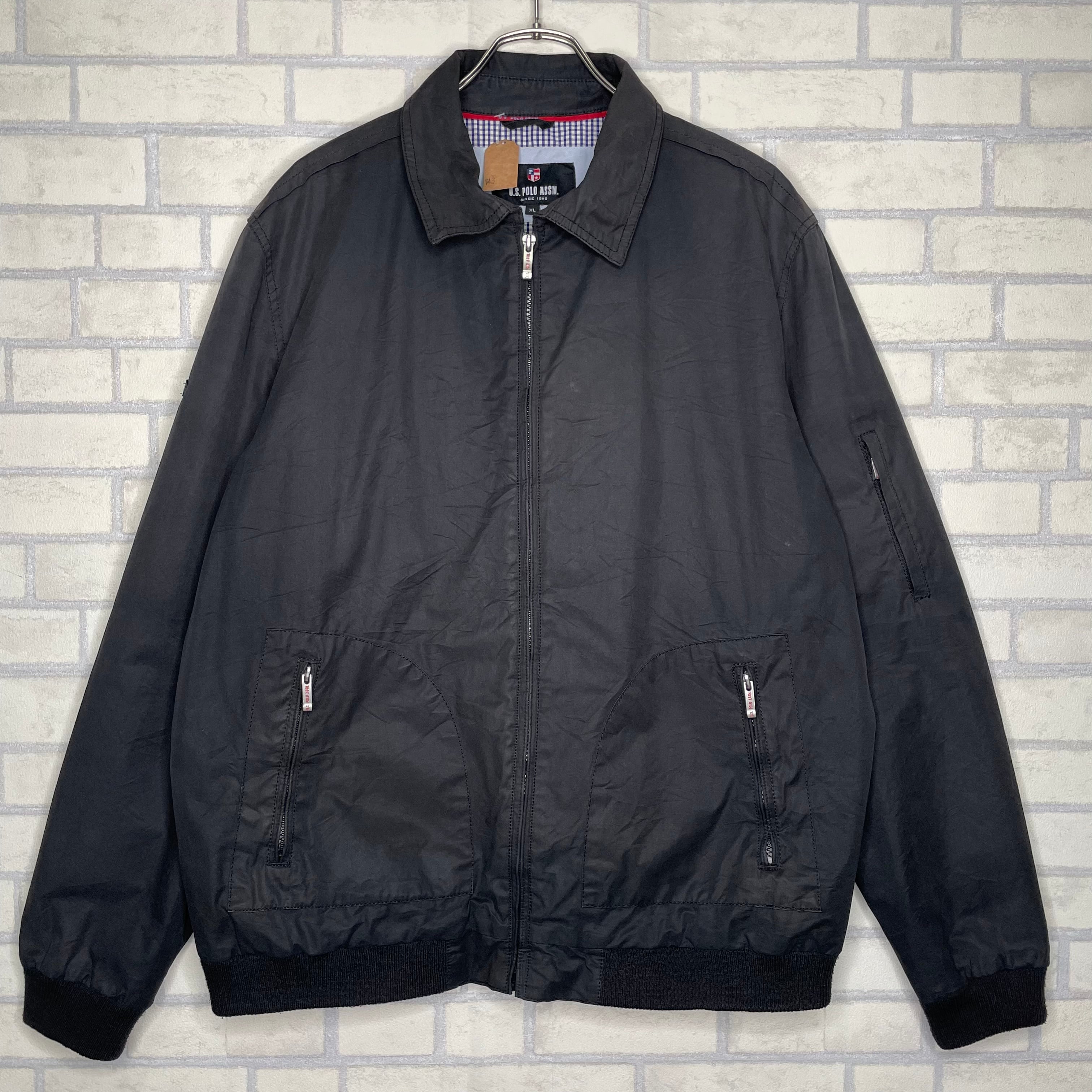 U.S.POLO ASSN スイングトップ XL ブラック 裏地チェック柄 ポケット 