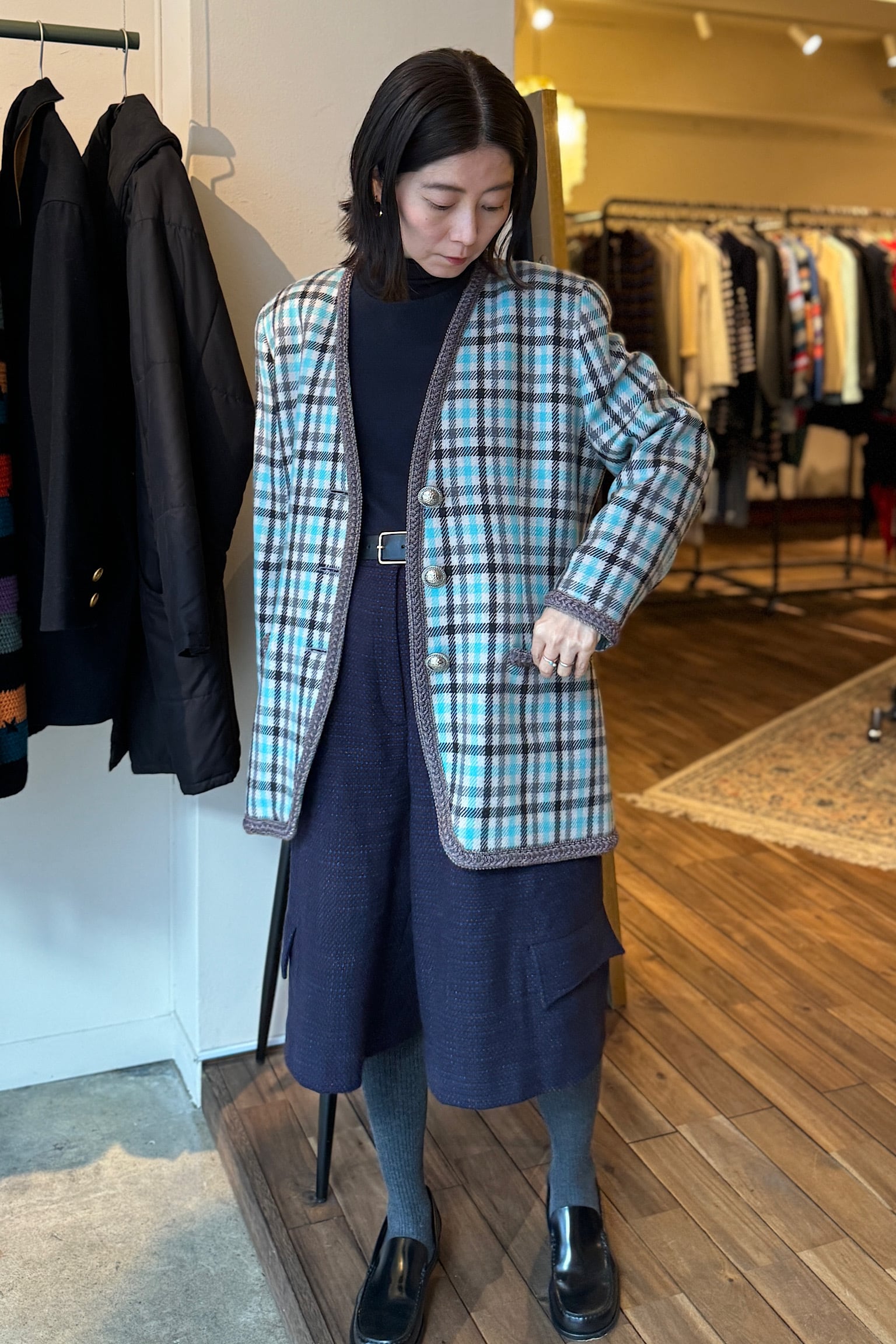 Morly's1981 ブルーチェックジャケット | DROOMTUIN_VINTAGE