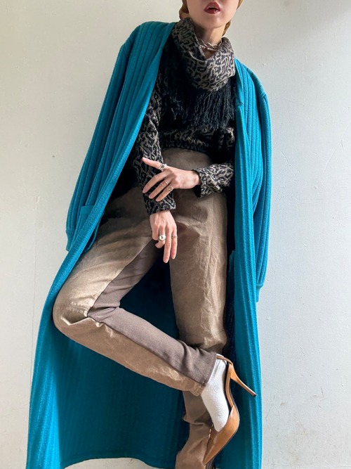 1980s Vintage Lilli Ann Long Knit Robe