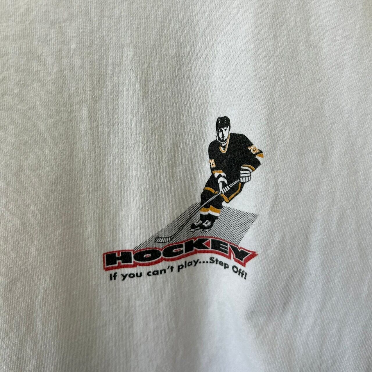 90s アイスホッケー スポーツ系 半袖Tシャツ デザイン バックプリント