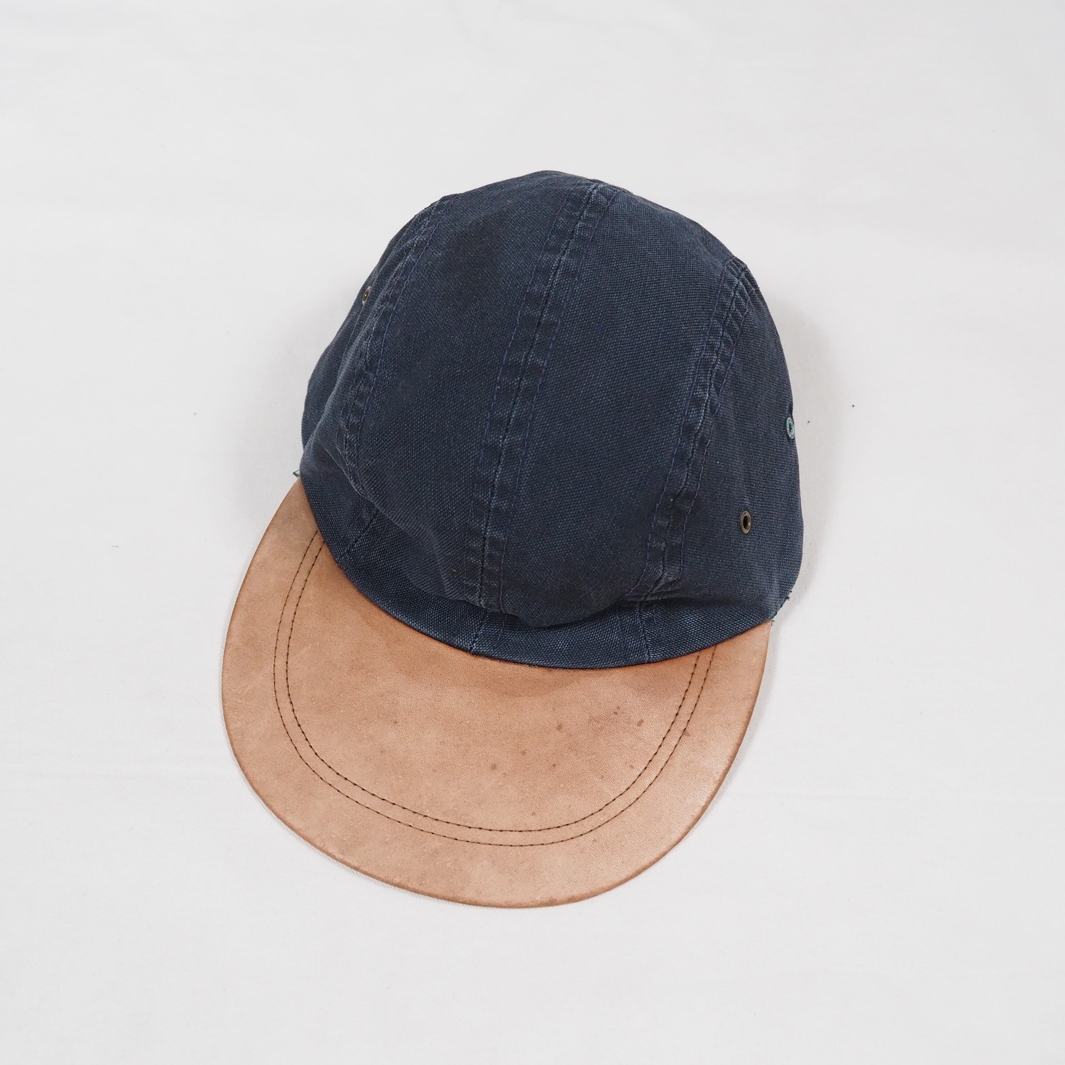 Eddie Bauer Leather brim canvas cap 90’s USA製 エディーバウアー レザー×コットンキャンバス キャップ