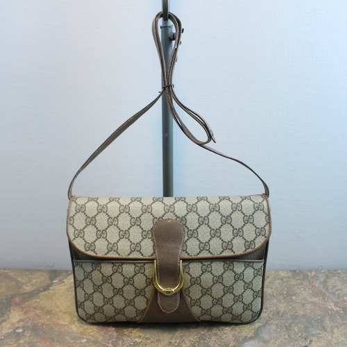 ◎.OLD GUCCI GG PATTERNED SHOULDER BAG MADE IN ITALY/オールドグッチGG柄ショルダーバッグ 2000000034218