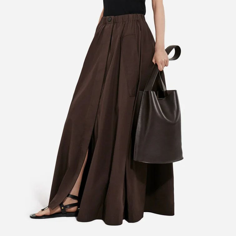 CO PARACHUTE COTTON SKIRT CHOCOLATE
