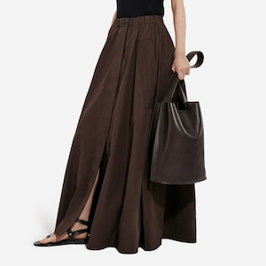 CO PARACHUTE COTTON SKIRT CHOCOLATE