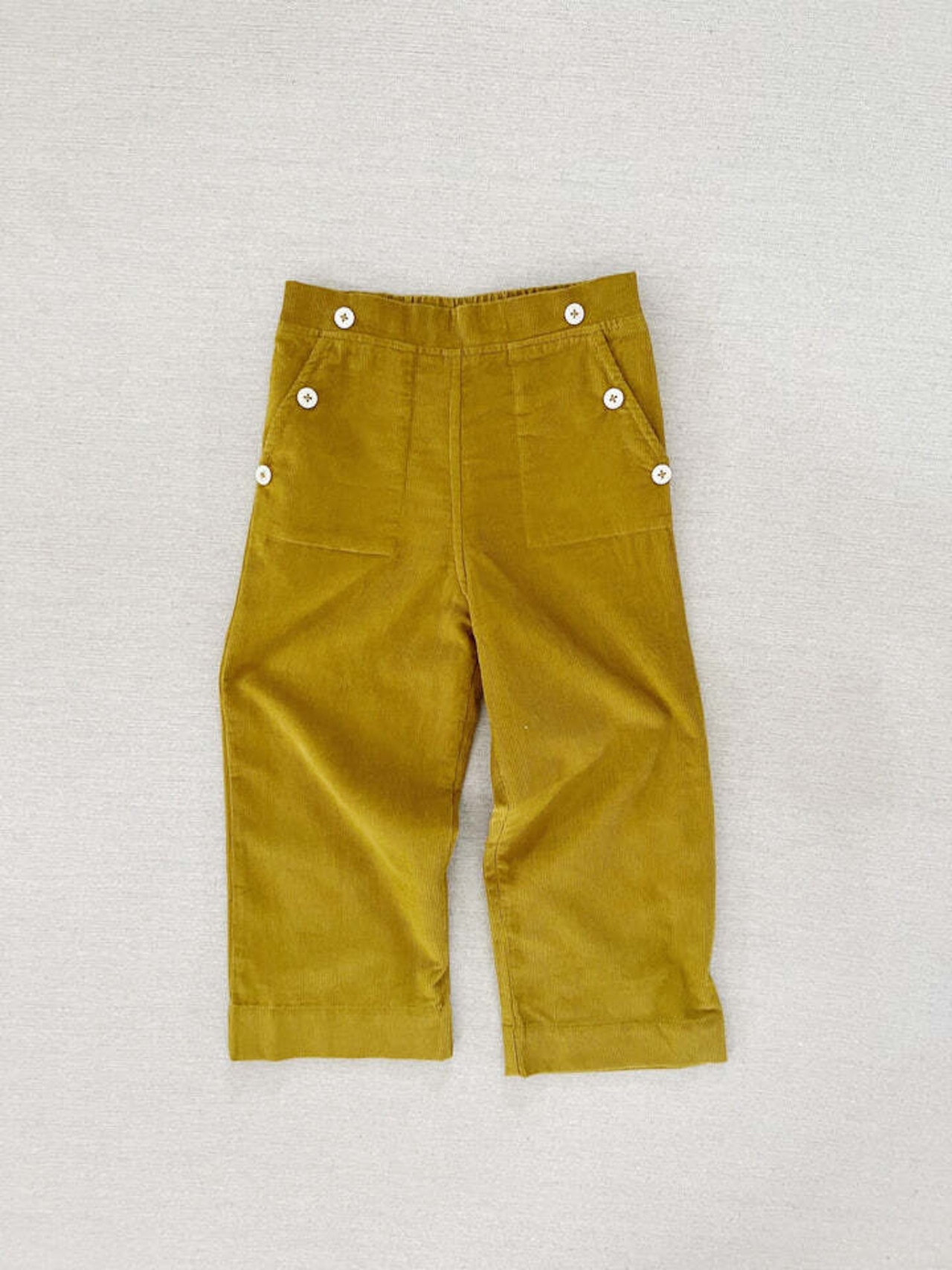 Remy Pants - Ecru Olive Corduroy / MABO