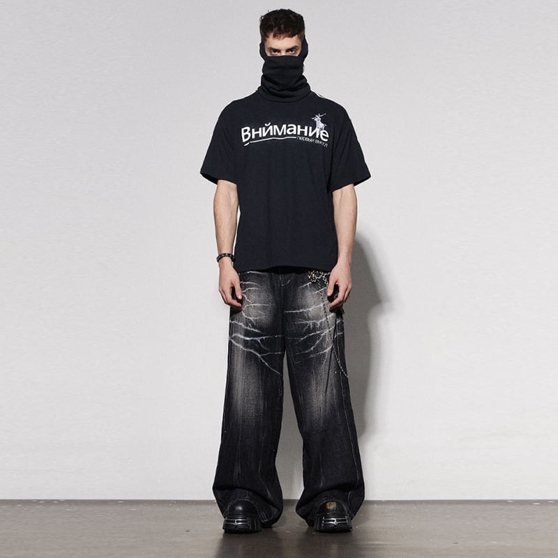 DND4DESヴィンテージ風デニムワイドパンツ | mblueshop