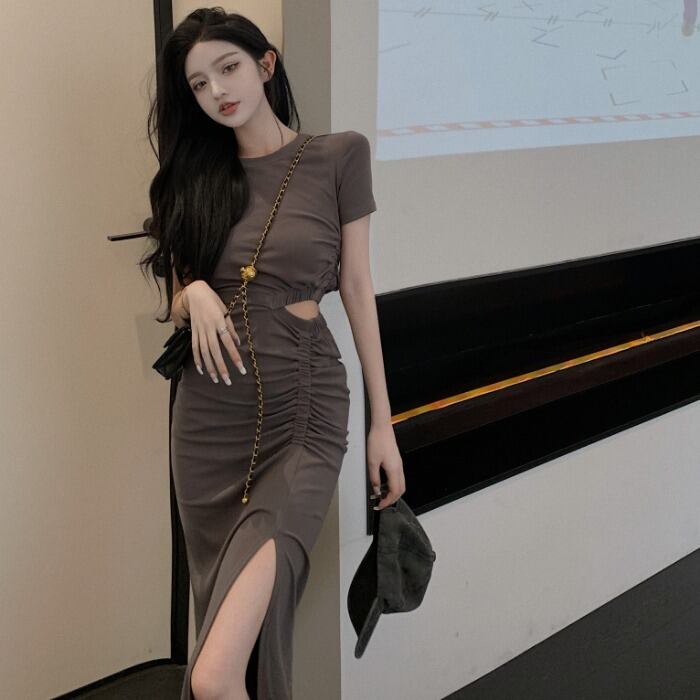 ウェストスカート サマードレス レディース 夏物 ガールズファッション64174100429