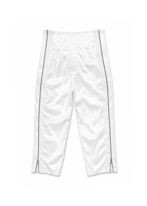 [604SERVICE] ZIPPERED CORSET CAPRIS IN WHITE 正規品 韓国ブランド 韓国ファッション 韓国代行 604 サービス SERVICE 日本 店舗