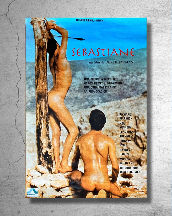 デレク・ジャーマン監督作 『セバスチャン』スペイン公開時の上映告知ポスター