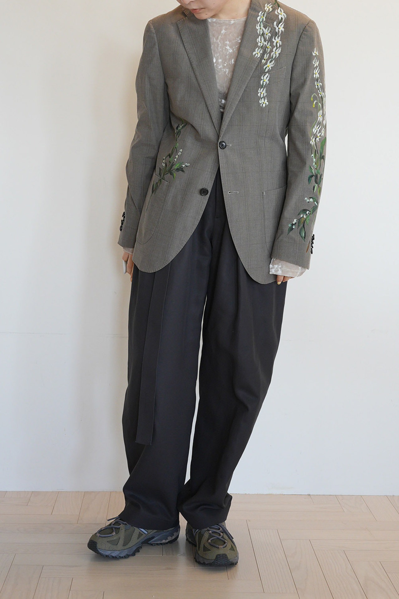 vintage tailored jacket-graycheck