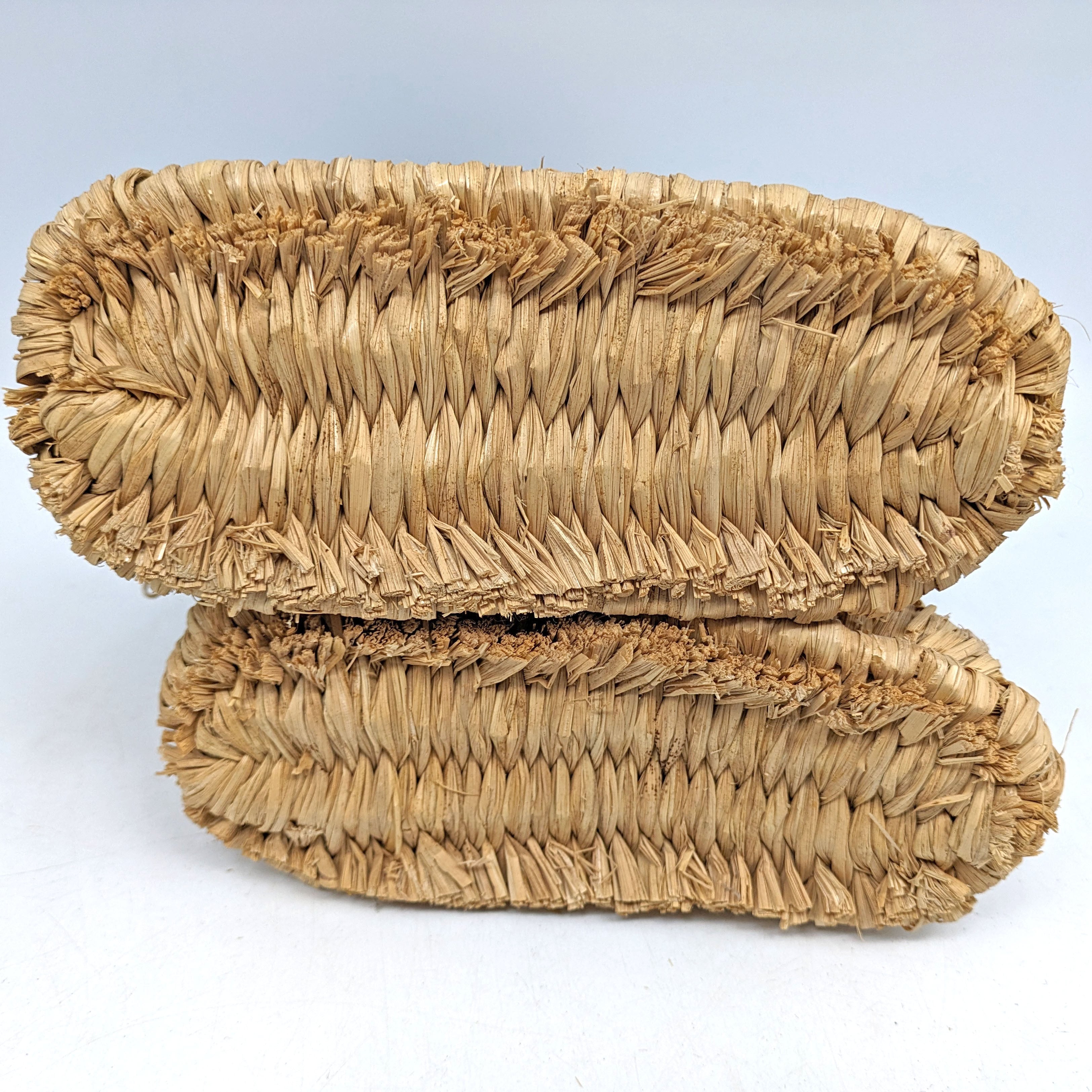 藁靴・わらぐつ・藁沓・雪靴・古民具・インテリア・No.240218-05・梱包