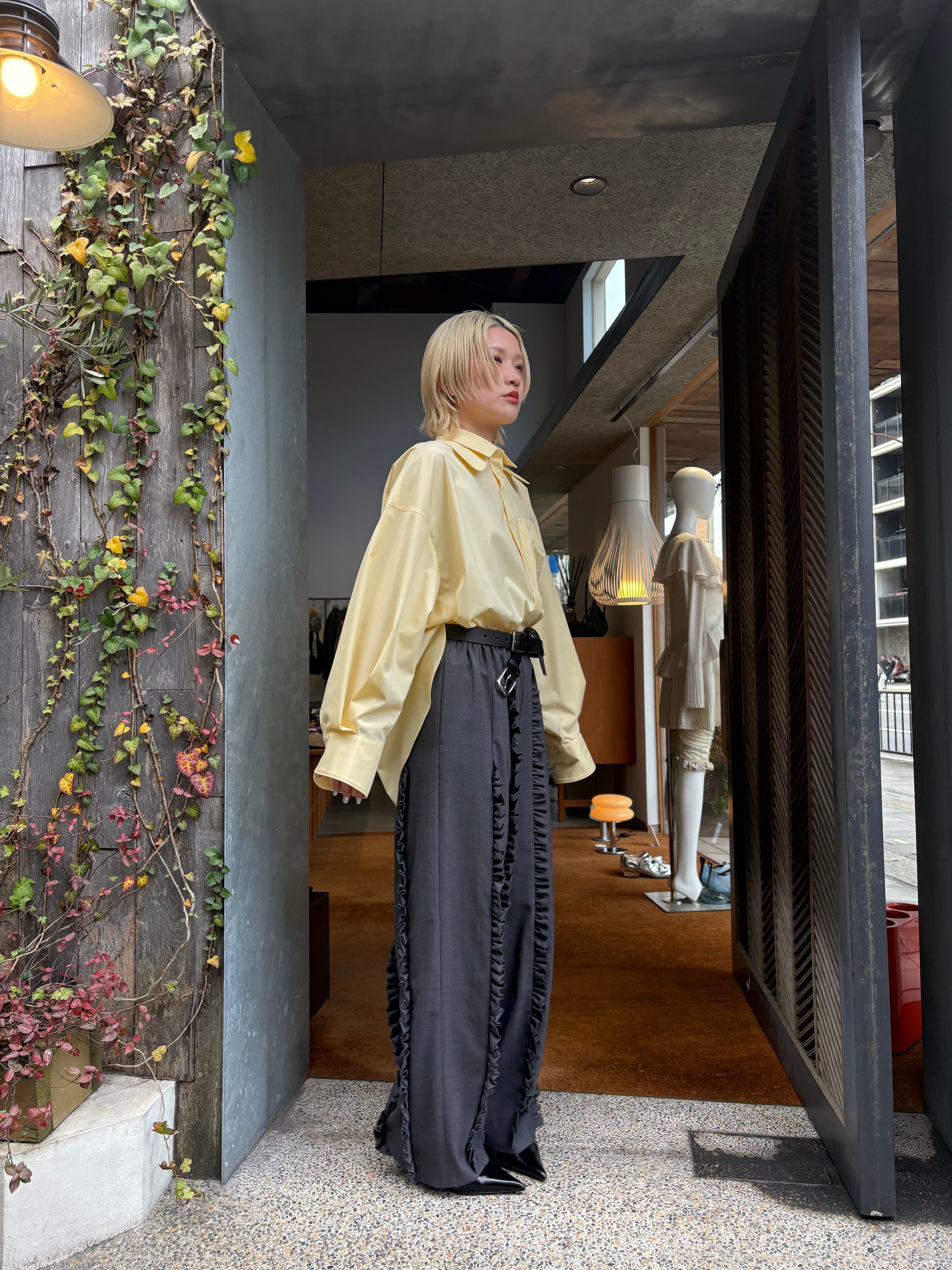 ENFOLD FRILL TROUSERS エンフォルド パンツ　36 26SS】ENFOLD エンフォルド / フリルパンツ / FRILL TROUSERS | TRENT