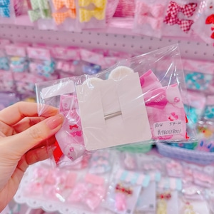 【R14】54-21布リボンヘアクリップ