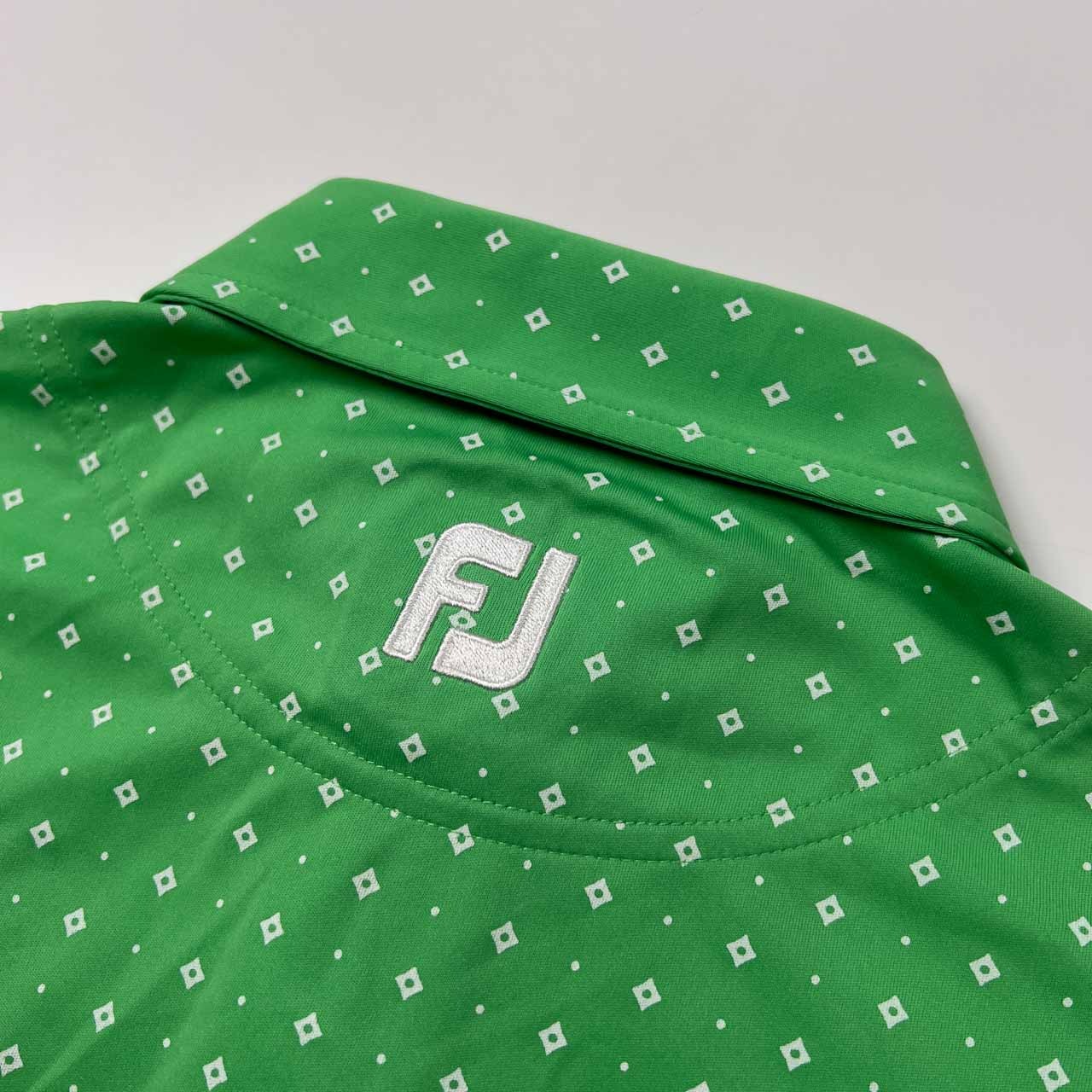 美品 FOOT JOY フットジョイ 総柄 半袖 ポロシャツ サイズ L /メンズ/ゴルフ/スポーツ/グリーン