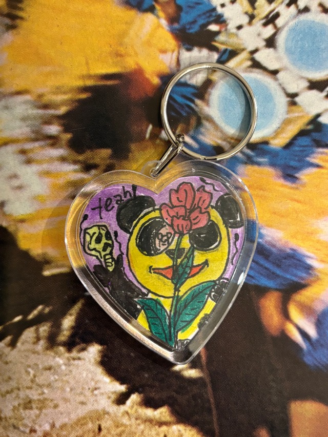 ハートの手描きイラストキーホルダー#21