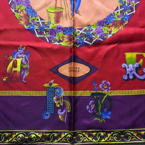 vintage ATELIER VERSACE silk scarf “GARDEN”