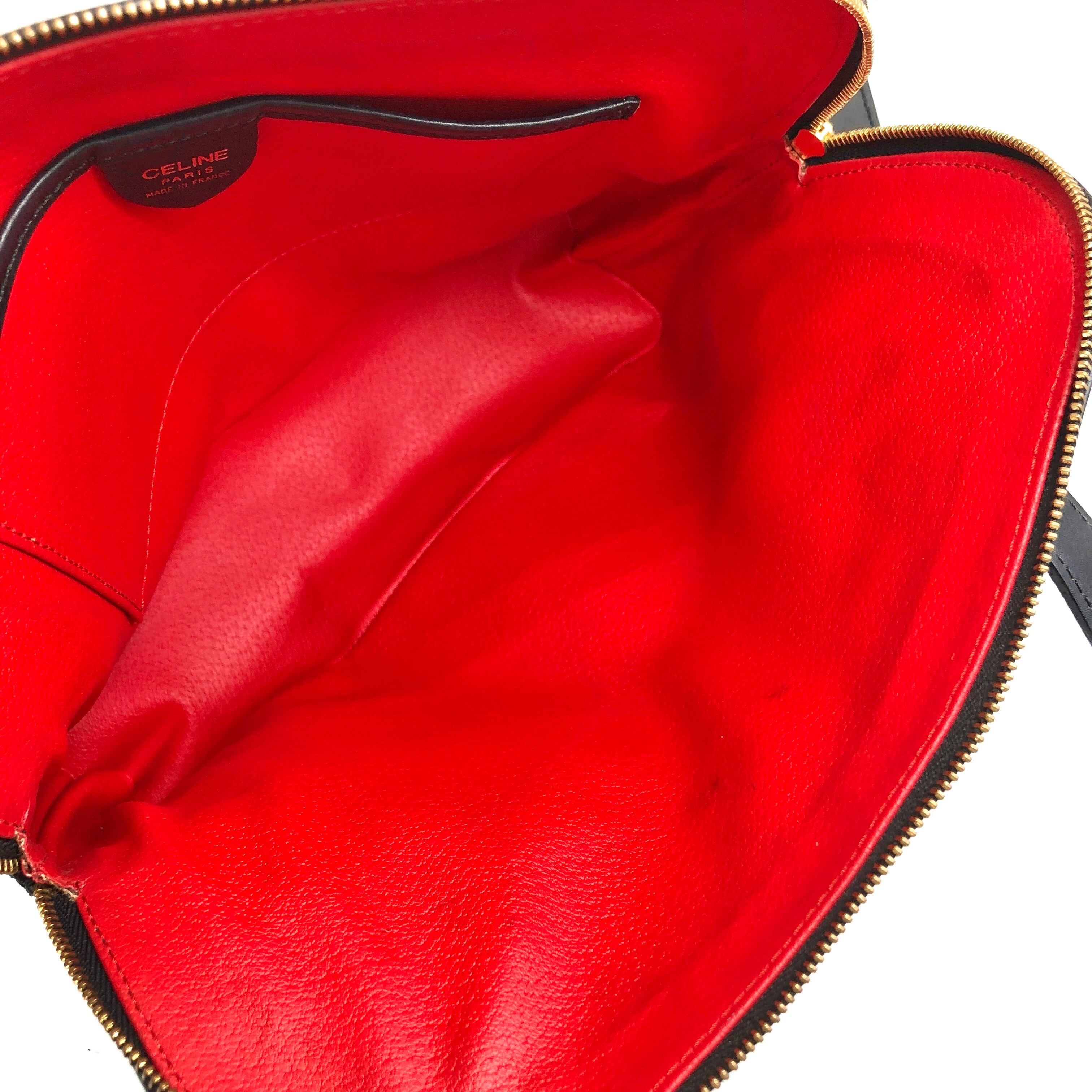 CELINE セリーヌ トートバッグ ブラック マンテル レザー vintage