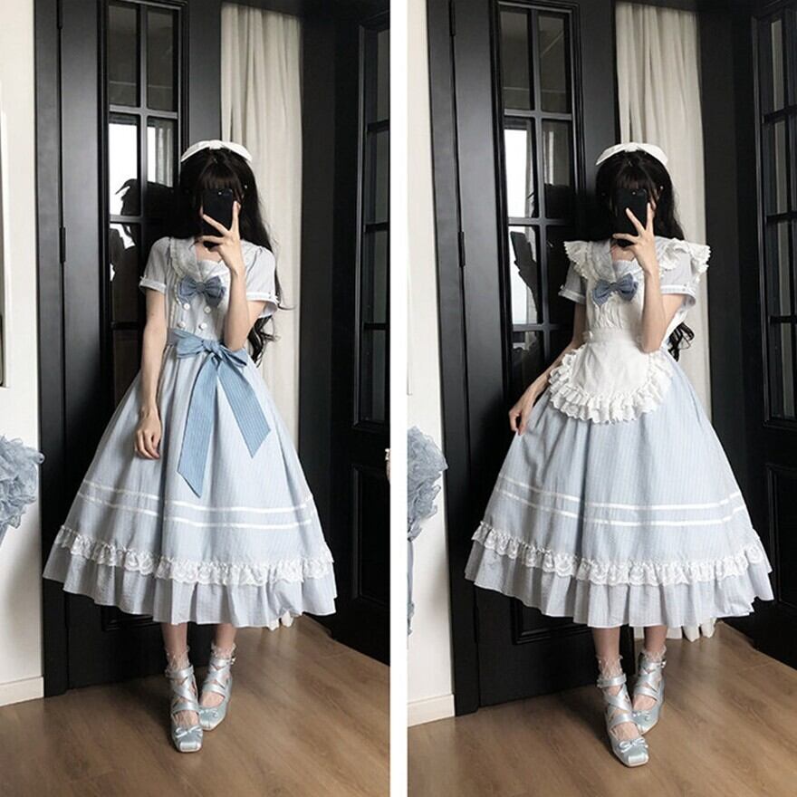 クラシカルメイド｜ロングワンピース4点セット コンカフェ衣装にも