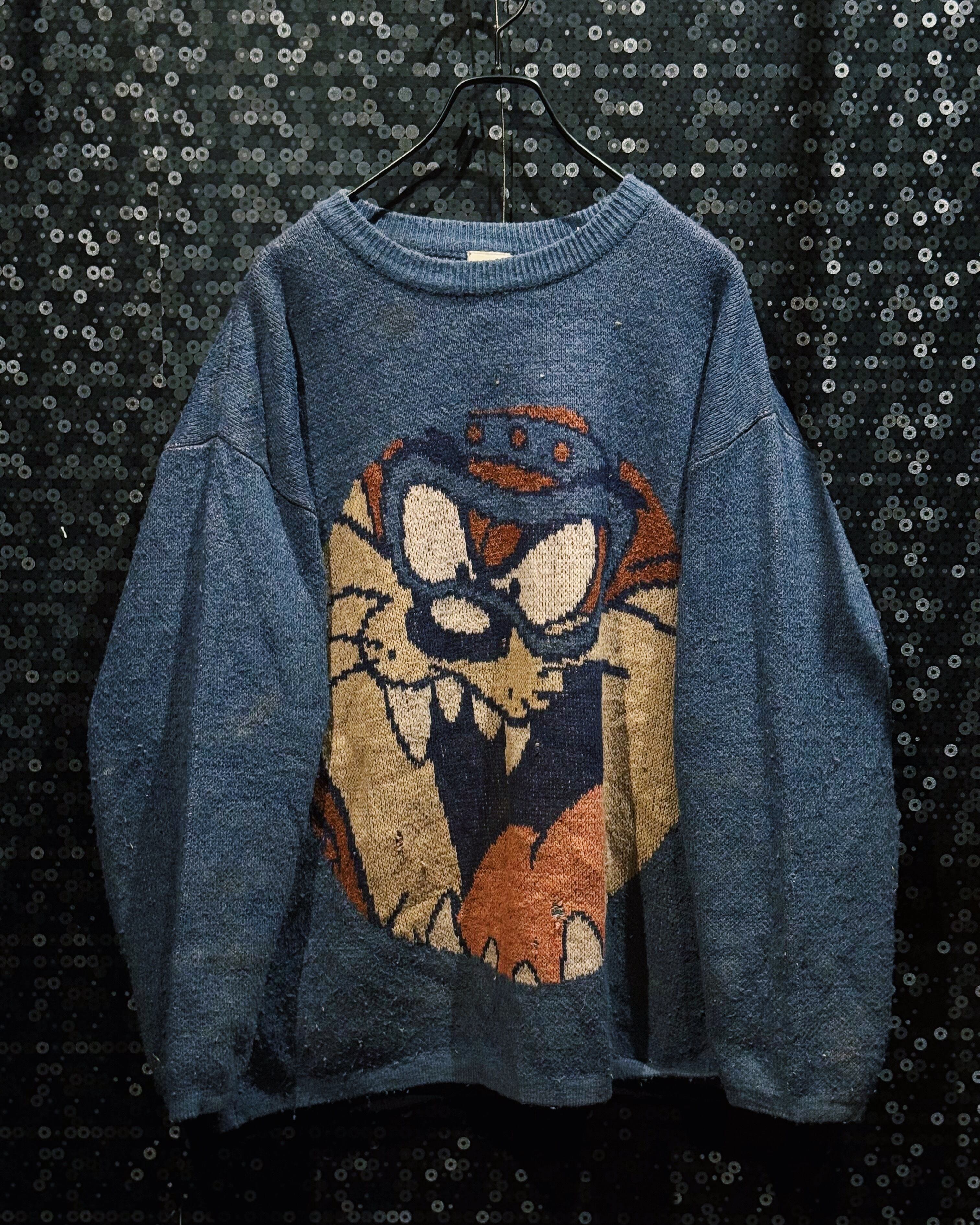 【ÆIEM】"Looney Tunes"Official tag Tazmanian Devil Knit Sweater