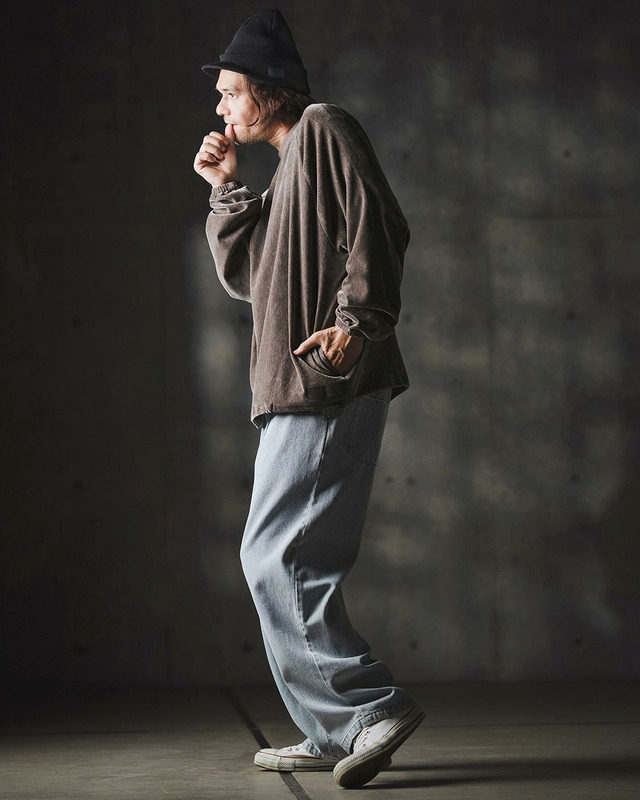 【GLIMCLAP】ベロアファブリック プルオーバー　(19-015-gla-cf)